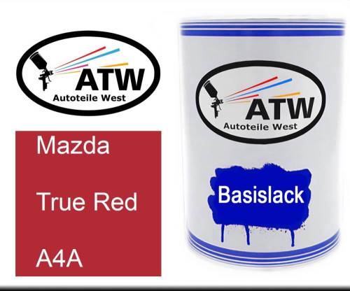 Mazda, True Red, A4A: 500ml Lackdose, von ATW Autoteile West.